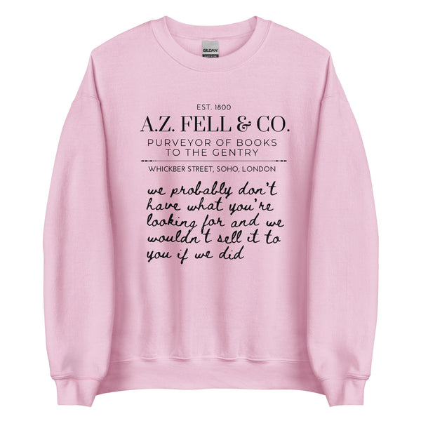 A.Z. Fell and Co Sweatshirt Good Omens Bookshop Antiquarian Aziraphale Crowley Shirt, Ineffable Husbands, Fandom Unisex Sweatshirt