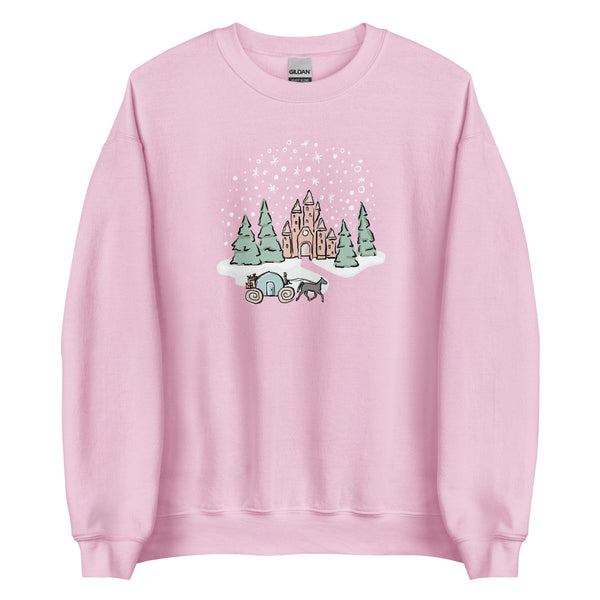 Vintage Disney Christmas Castle Sweatshirt Disney Cinderella Castle Christmas Sweatshirt