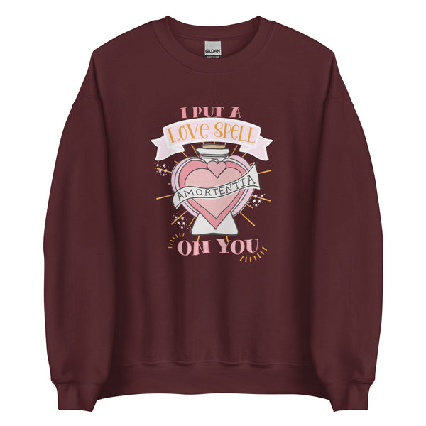 Love Potion Love Spell Sweatshirt I Put a Spell on You Valentine's Day Sweatshirt