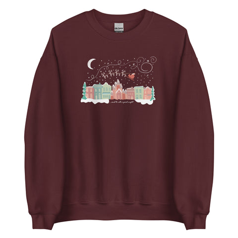 Disney Christmas Main Street Sweatshirt Santa Claus And to All a Good Night Christmas Sweatshirt