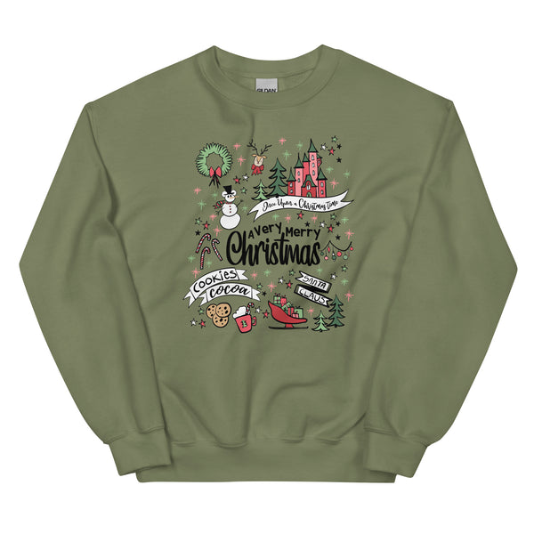 Disney Christmas Party Sweatshirt Disney Shirt Very Merry Christmas Magic Kingdom Party Unisex Sweatshirt