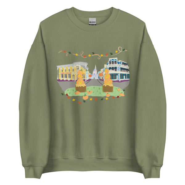 Disney Fall on Main Street USA Magic Kingdom Halloween Unisex Sweatshirt