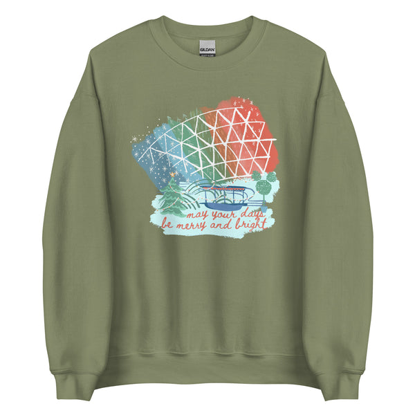 Living with the Land Christmas Sweatshirt Merry and Bright Nights Disney World Unisex Sweatshirt