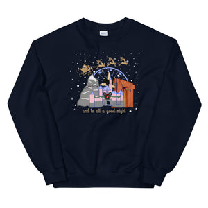 Christmas at Disneyland Sweatshirt - READY TO SHIP-Navy- Small