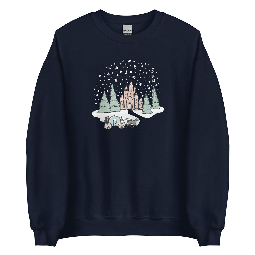 Vintage Disney Christmas Castle Sweatshirt Disney Cinderella