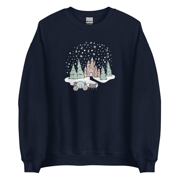 Vintage Disney Christmas Castle Sweatshirt Disney Cinderella Castle Christmas Sweatshirt