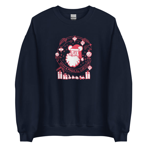 Vintage Santa Disney Sweatshirt Have a Magical Christmas Mickey Santa Sweatshirt