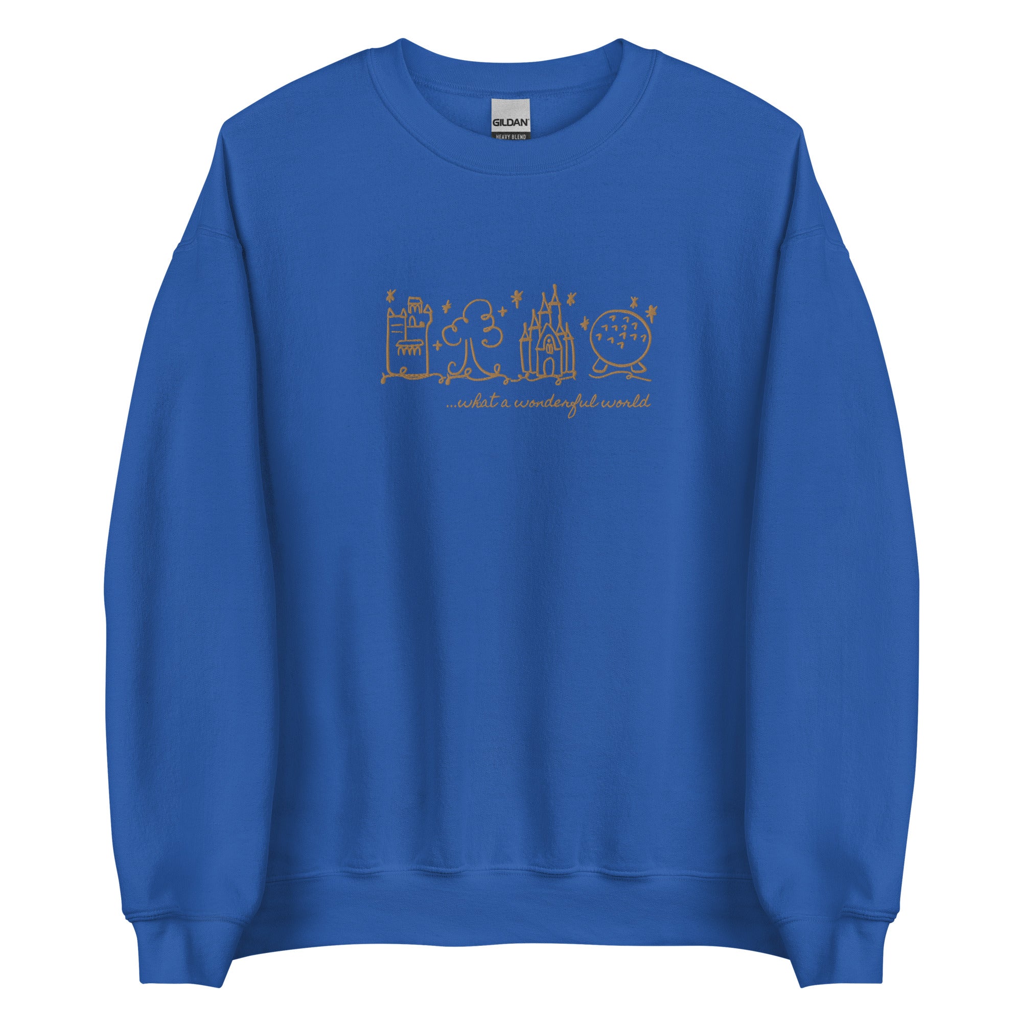 Disney World Parks EMBROIDERED Sweater What a Wonderful World Disney Unisex Sweatshirt