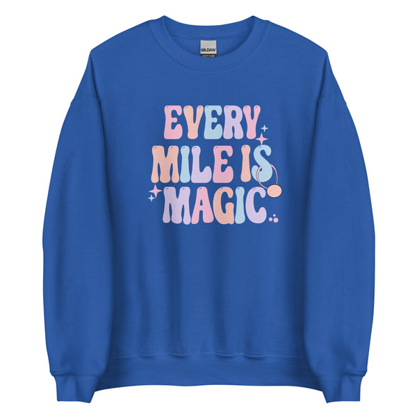 runDisney Sweatshirt Every Mile is Magic Pastels Disney Unisex Sweatshirt