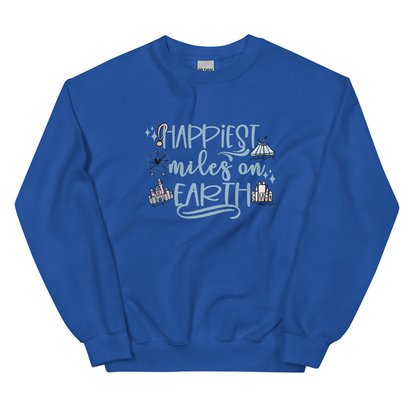 runDisney shirt Disney sweatshirt Happiest Miles on Earth Disneyland Unisex Sweatshirt