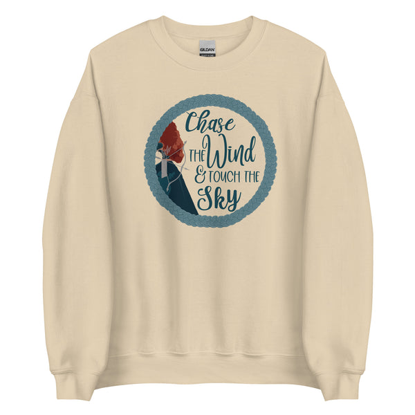 Brave Merida Sweatshirt Disney Princess Merida, Chase the Wind and Touch the Sky Unisex Sweatshirt