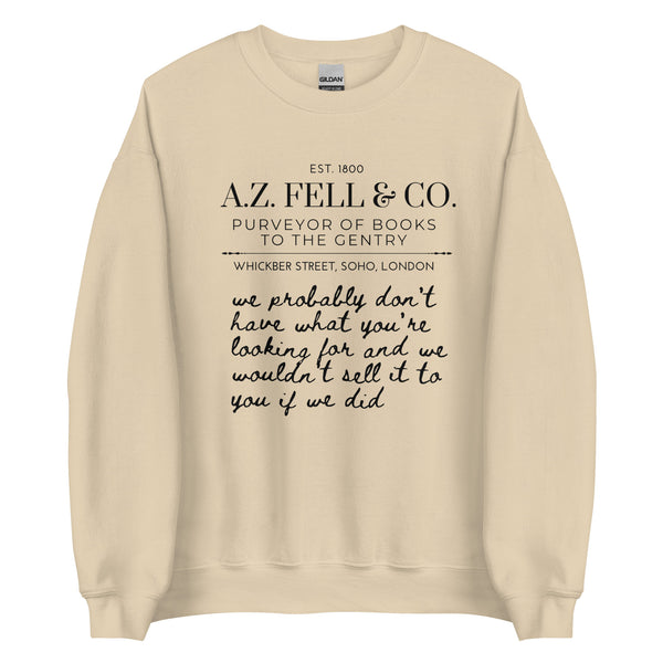 A.Z. Fell and Co Sweatshirt Good Omens Bookshop Antiquarian Aziraphale Crowley Shirt, Ineffable Husbands, Fandom Unisex Sweatshirt