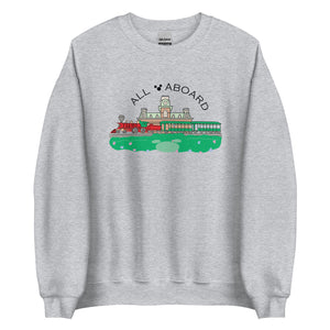Disney Train All Aboard Disney Railroad Shirt Disney Sweater Unisex Sweatshirt