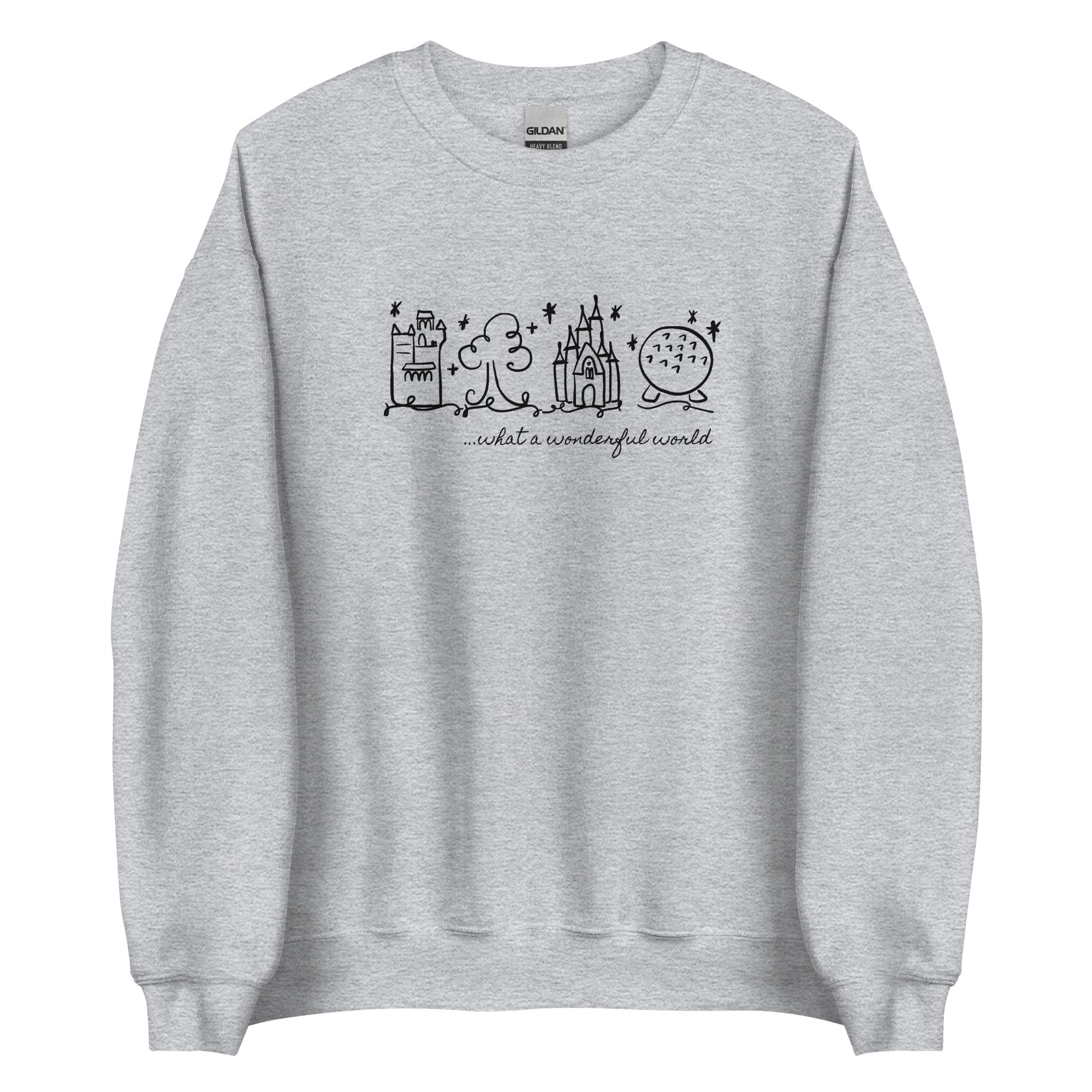 Disney World Parks Sweatshirt What a Wonderful World Disney