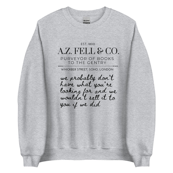 A.Z. Fell and Co Sweatshirt Good Omens Bookshop Antiquarian Aziraphale Crowley Shirt, Ineffable Husbands, Fandom Unisex Sweatshirt