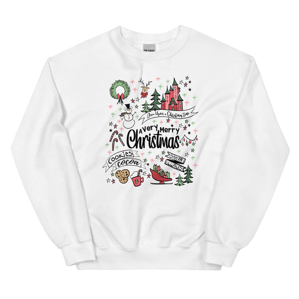 Disney Christmas Party Sweatshirt Disney Shirt Very Merry Christmas Magic Kingdom Party Unisex Sweatshirt