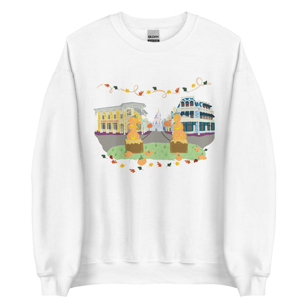 Disney Fall on Main Street USA Magic Kingdom Halloween Unisex Sweatshirt