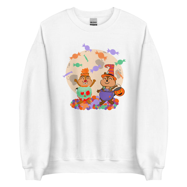 Chip and Dale Disney Halloween Trick or Treat Candy Unisex Sweatshirt