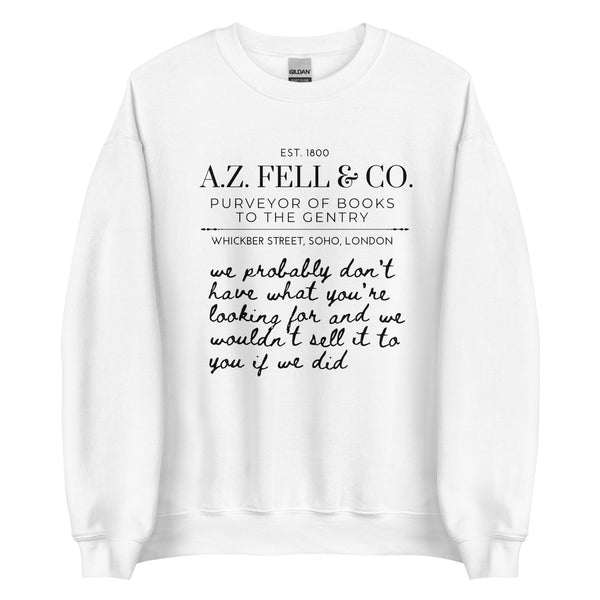 A.Z. Fell and Co Sweatshirt Good Omens Bookshop Antiquarian Aziraphale Crowley Shirt, Ineffable Husbands, Fandom Unisex Sweatshirt