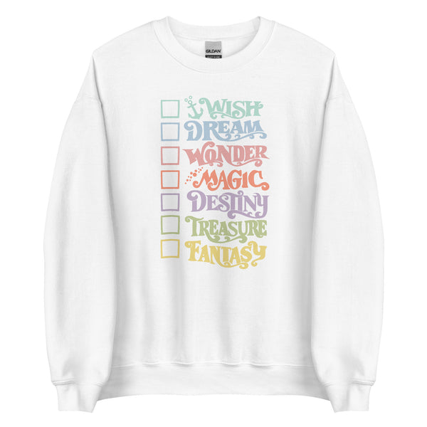 Pastel Disney Cruise Ships Sweatshirt With Checkboxes Disney Unisex Sweatshirt