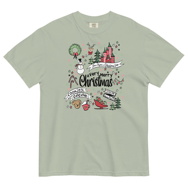Disney Christmas Party Tee COMFORT COLORS Disney Shirt Very Merry Christmas Magic Kingdom Party Adult T-Shirt