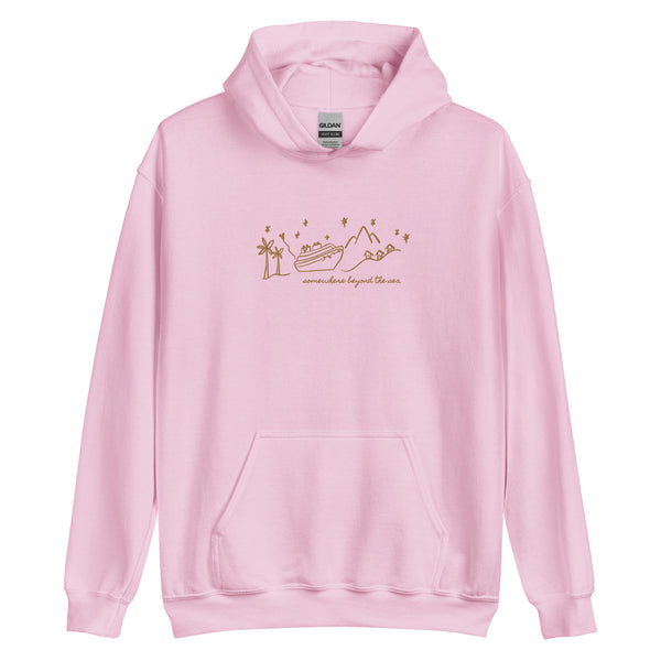 Disney Cruise EMBROIDERED Hoodie Somewhere Beyond the Sea Disney Unisex Embroidered Hooded Sweatshirt