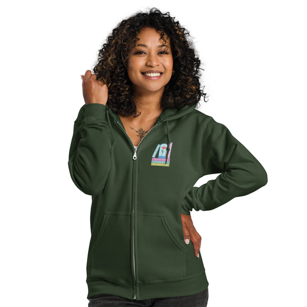 Disney Bookish Princess Zip Up Hoodie 2-Sided Fairytale Disney Princess Books Unisex  Zip Hoodie Sweatshirt