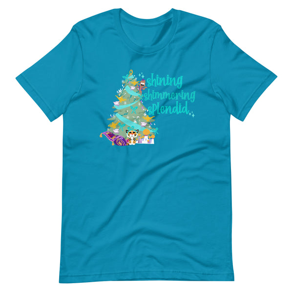 Princess Jasmine Disney Christmas Tree Holiday Aladdin Unisex t-shirt