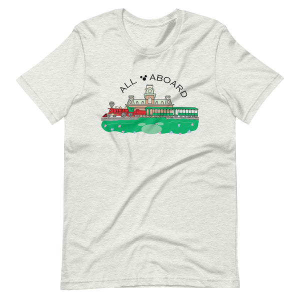 Disney Train All Aboard Disney Railroad Shirt Disney Shirt Unisex t-shirt