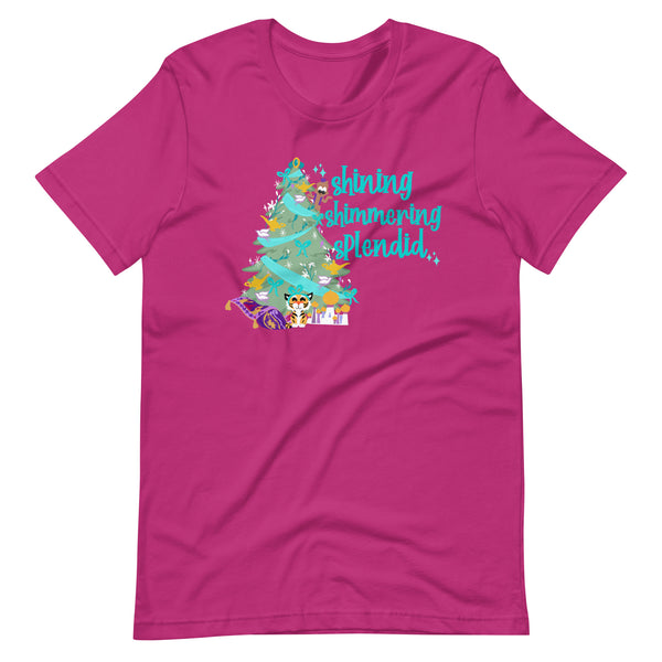 Princess Jasmine Disney Christmas Tree Holiday Aladdin Unisex t-shirt