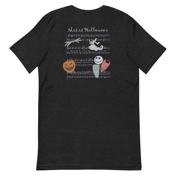 This is Halloween Nightmare Before Christmas T-Shirt Disney Halloween Music 2-Sided  Unisex t-shirt