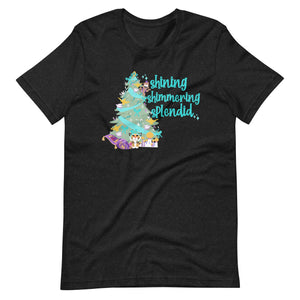 Princess Jasmine Disney Christmas Tree Holiday Aladdin Unisex t-shirt