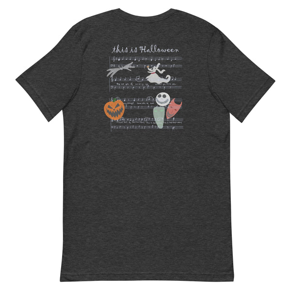 This is Halloween Nightmare Before Christmas T-Shirt Disney Halloween Music 2-Sided  Unisex t-shirt