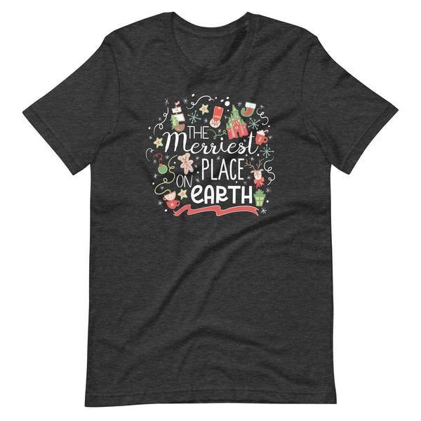 Disney Christmas Merriest Place on Earth T-Shirt Disney Parks Holiday Shirt Disney Family T-shirt