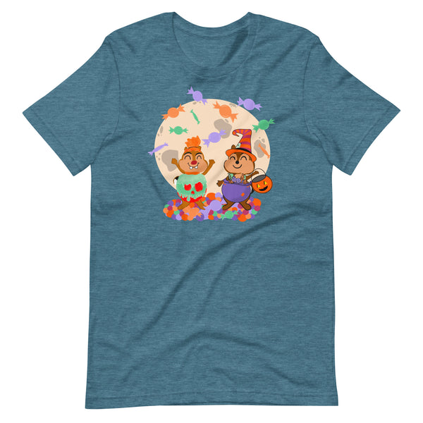 Chip and Dale Disney Halloween Trick or Treat Candy Unisex t-shirt