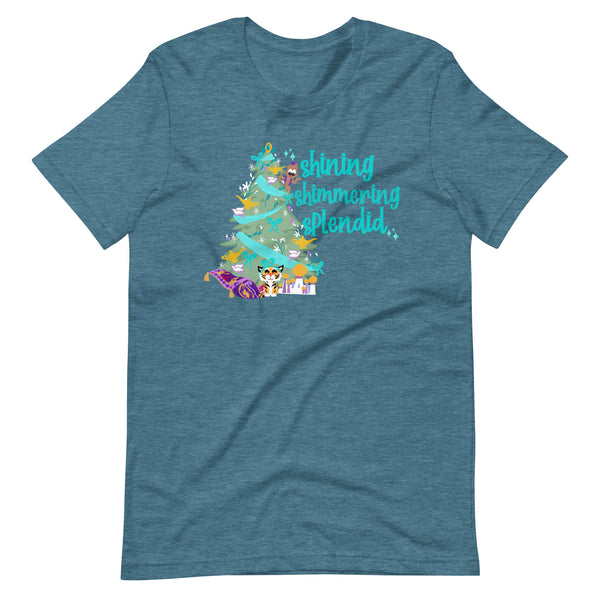 Princess Jasmine Disney Christmas Tree Holiday Aladdin Unisex t-shirt