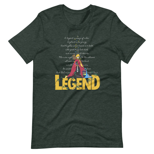 Sword in the Stone, T-Shirt, Legend King Arthur with Archimedes and Merlin Adult Unisex T-Shirt