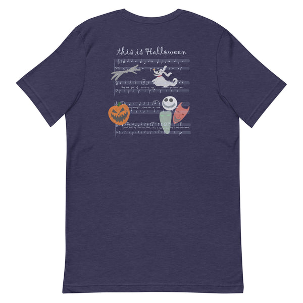 This is Halloween Nightmare Before Christmas T-Shirt Disney Halloween Music 2-Sided  Unisex t-shirt