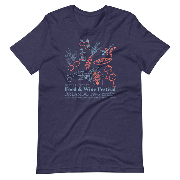 Disney Food and Wine T-shirt 1996 EPCOT Food and Wine Festival T-Shirt