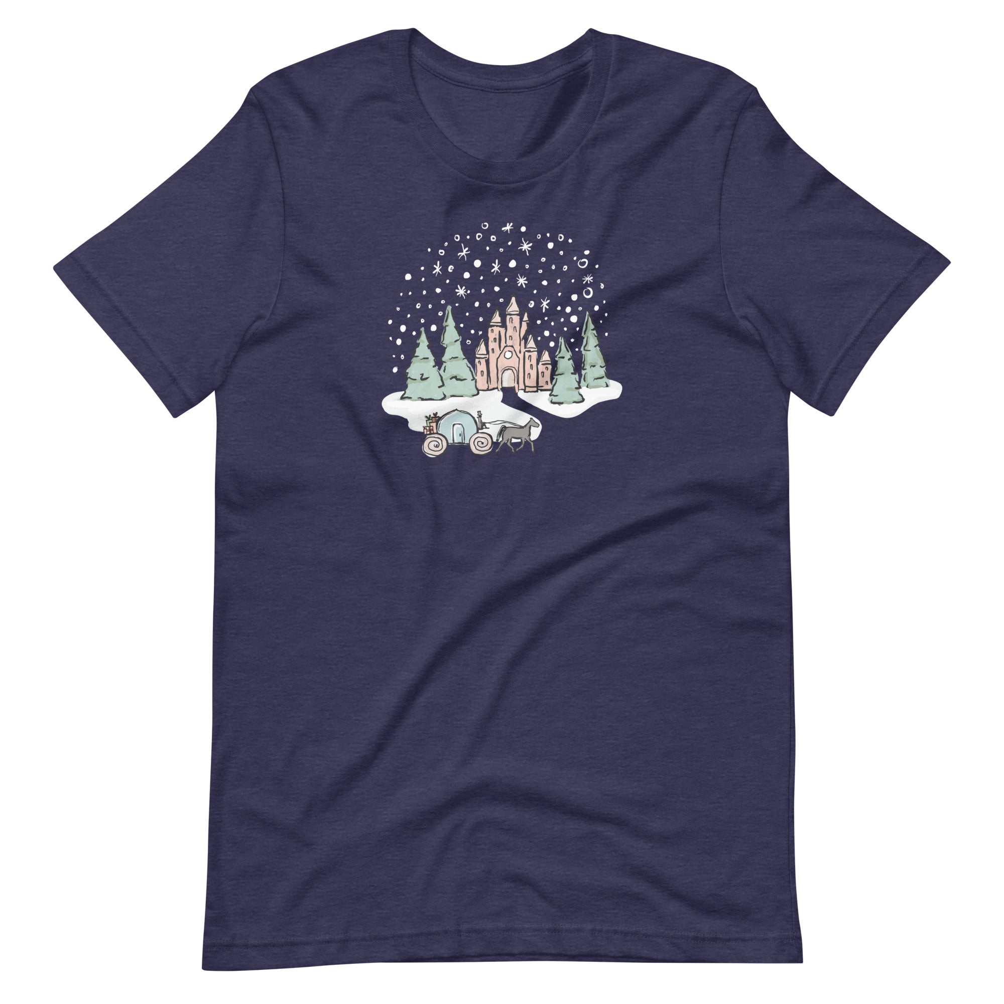 Vintage Disney Christmas Castle T-Shirt Disney Cinderella Castle Christmas T-shirt