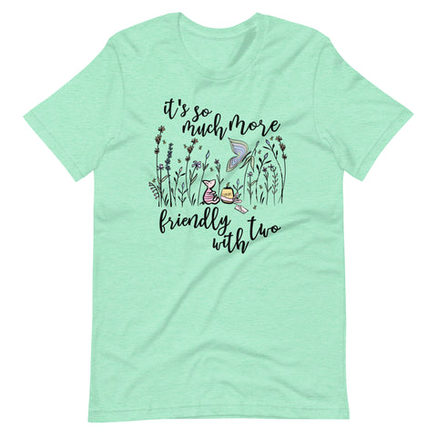 Piglet Friendlier with Two READY TO SHIP- Heather Mint- Small