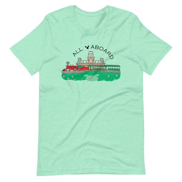 Disney Train All Aboard Disney Railroad Shirt Disney Shirt Unisex t-shirt