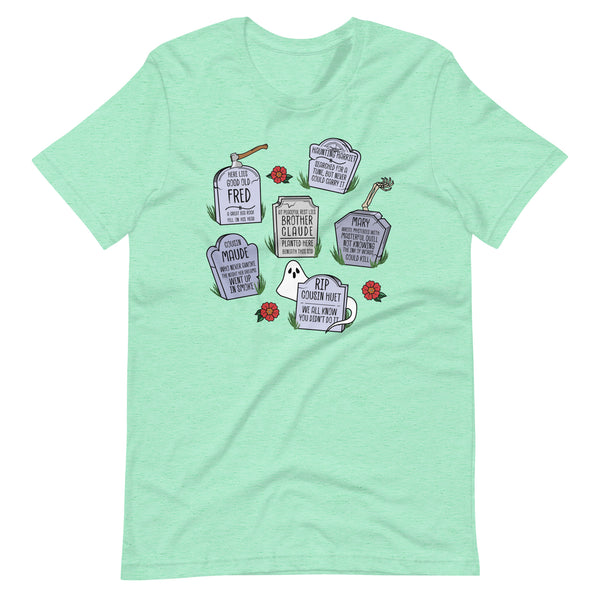 Muppets Haunted Mansion Rest in Peace Tombstones Halloween Spooky Unisex t-shirt