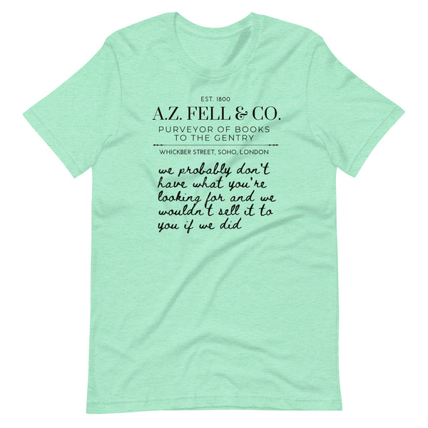 A.Z. Fell and Co T-Shirt Good Omens Bookshop Antiquarian Aziraphale Crowley T-Shirt