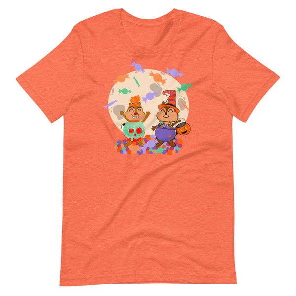 Chip and Dale Disney Halloween Trick or Treat Candy Unisex t-shirt