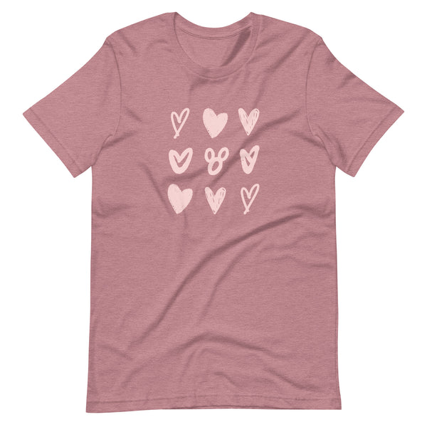Mickey Hearts T-Shirt Disney Valentines Day Hearts and Mickeys Love T-Shirt