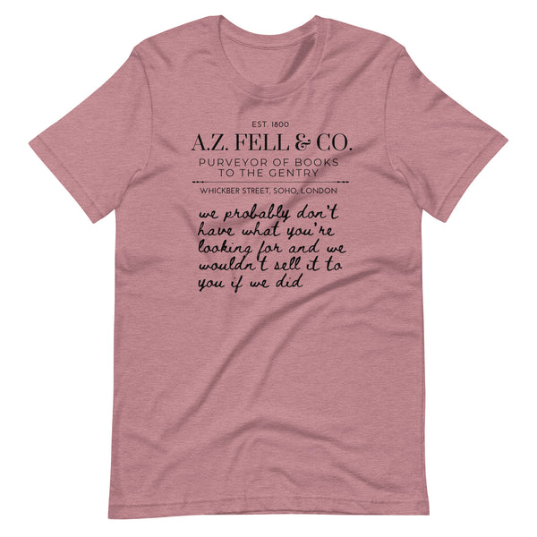 A.Z. Fell and Co T-Shirt Good Omens Bookshop Antiquarian Aziraphale Crowley T-Shirt