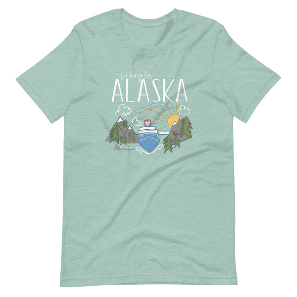 Disney Cruise Alaska T-Shirt Cruise Shirt with Moose Dogs Aurora Borealis and Sunshine Alaska T-shirt