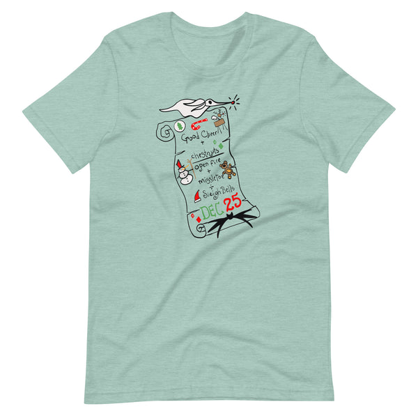 Nightmare Before Christmas List T-Shirt Zero Christmas Disney Shirt Nightmare Christmas T-Shirt