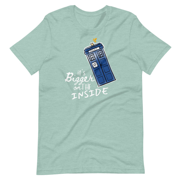 It's Bigger on the Inside T-Shirt Dr Who Police Box Shirt, Time Lord Shirt Whovian T-shirt